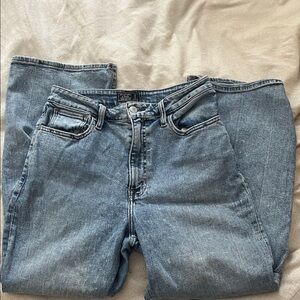 Abercrombie ultra high rise crop wide leg